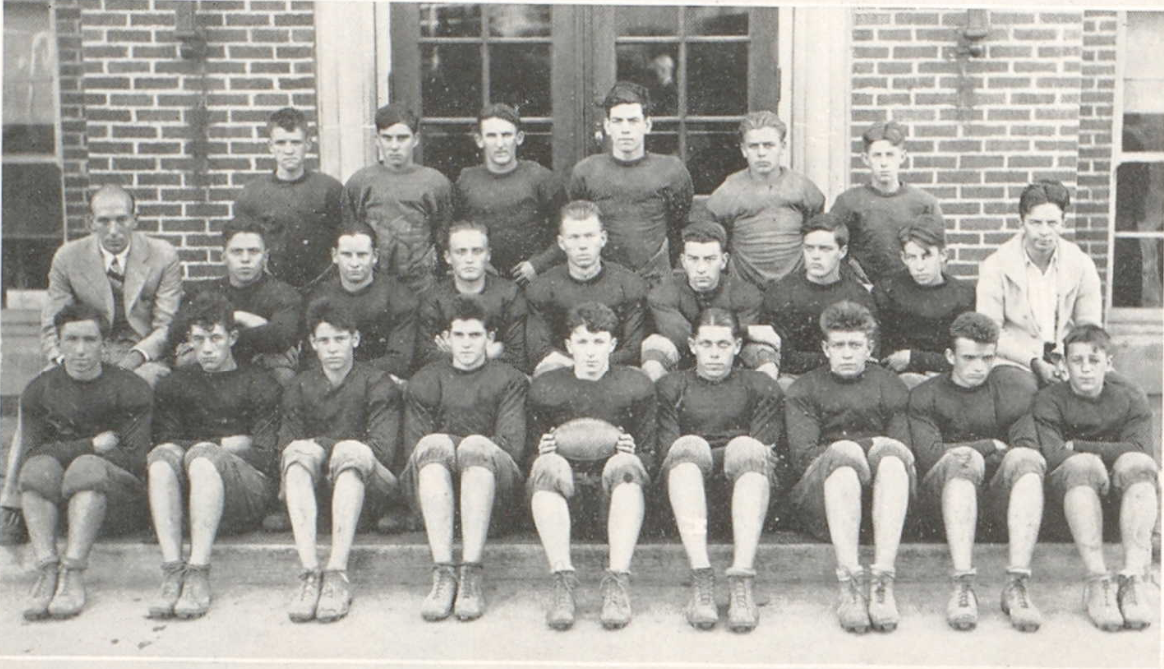 1927 Wellston High School football team photograph from The X-Ray yearbook
