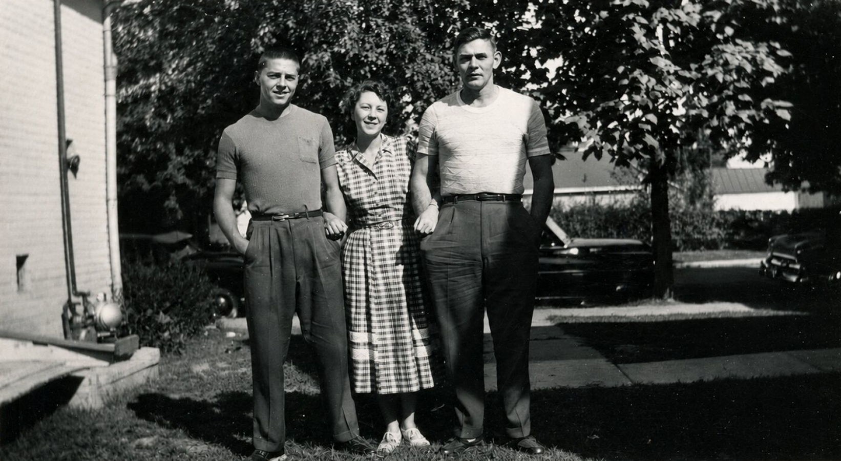 Fred McGarvey with Mary Ann McGarvey and Charles Leo McGarvey in the 1950s