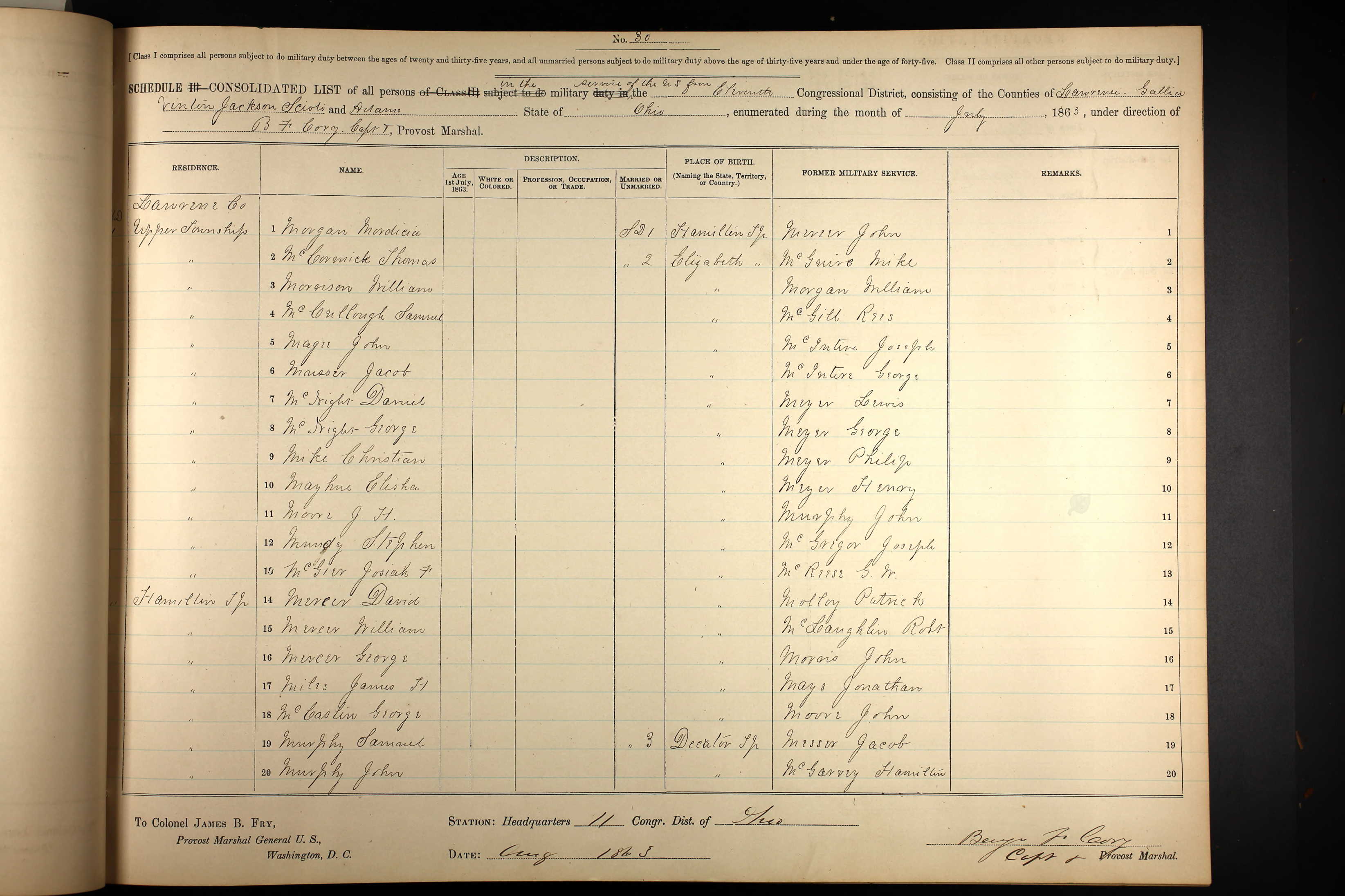 1863 draft registration
